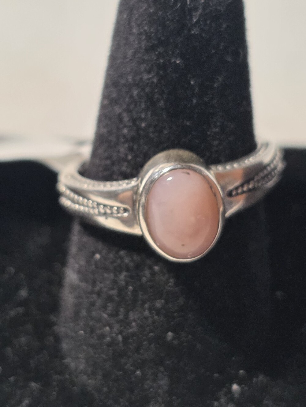 Pink Opal Stone Sterling Silver 925.